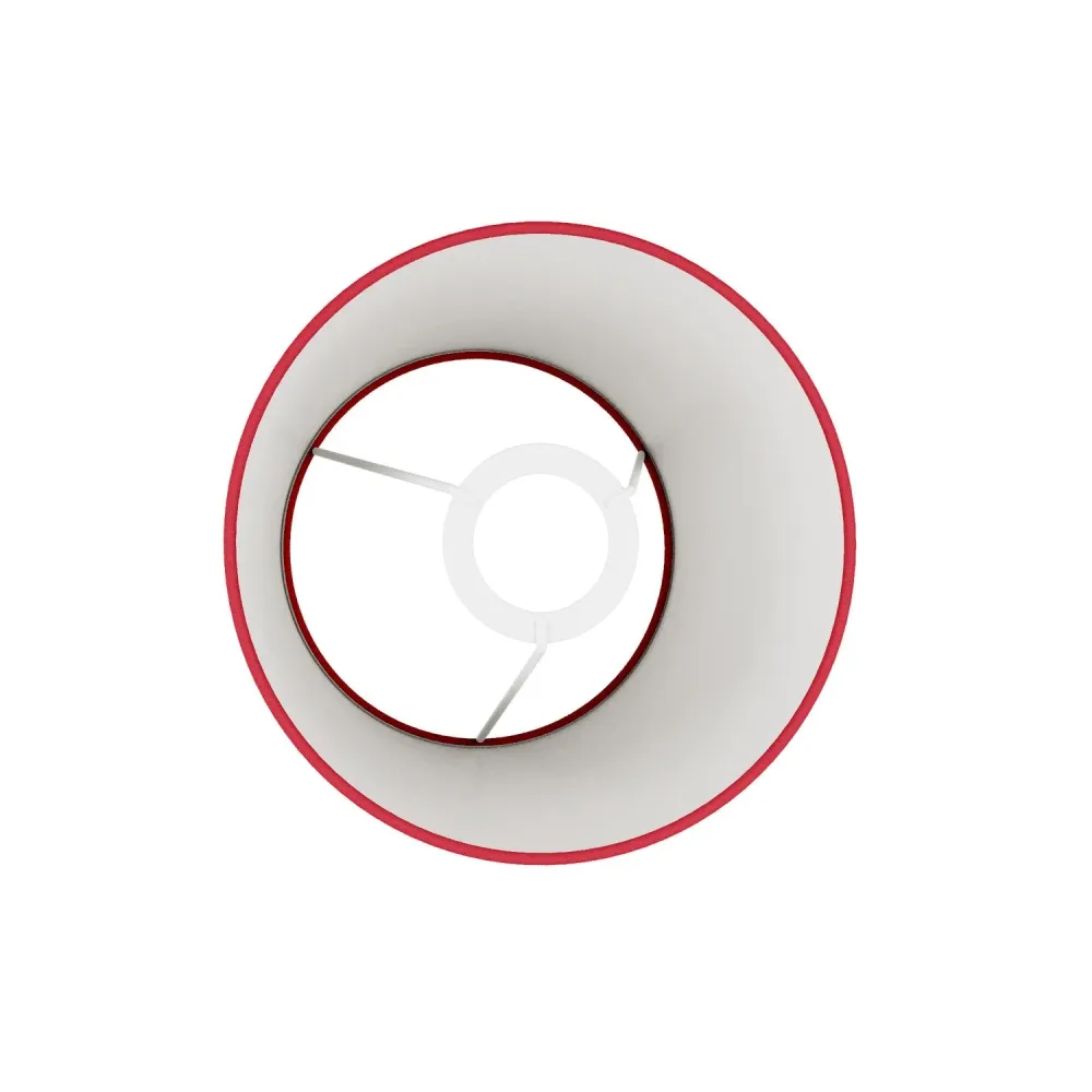 Abat-jour Impero S avec douille E27 pour lampe de table ou applique - Fabriqué en Italie - Toile Rouge