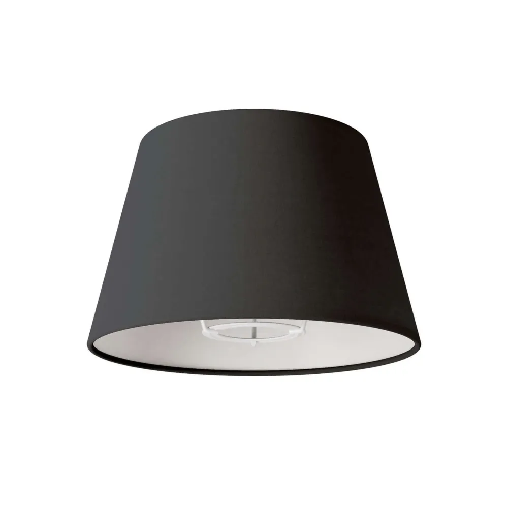 Abat-jour Impero avec douille E27 pour lampe de table ou applique - Fabriqué en Italie - Toile anthracite