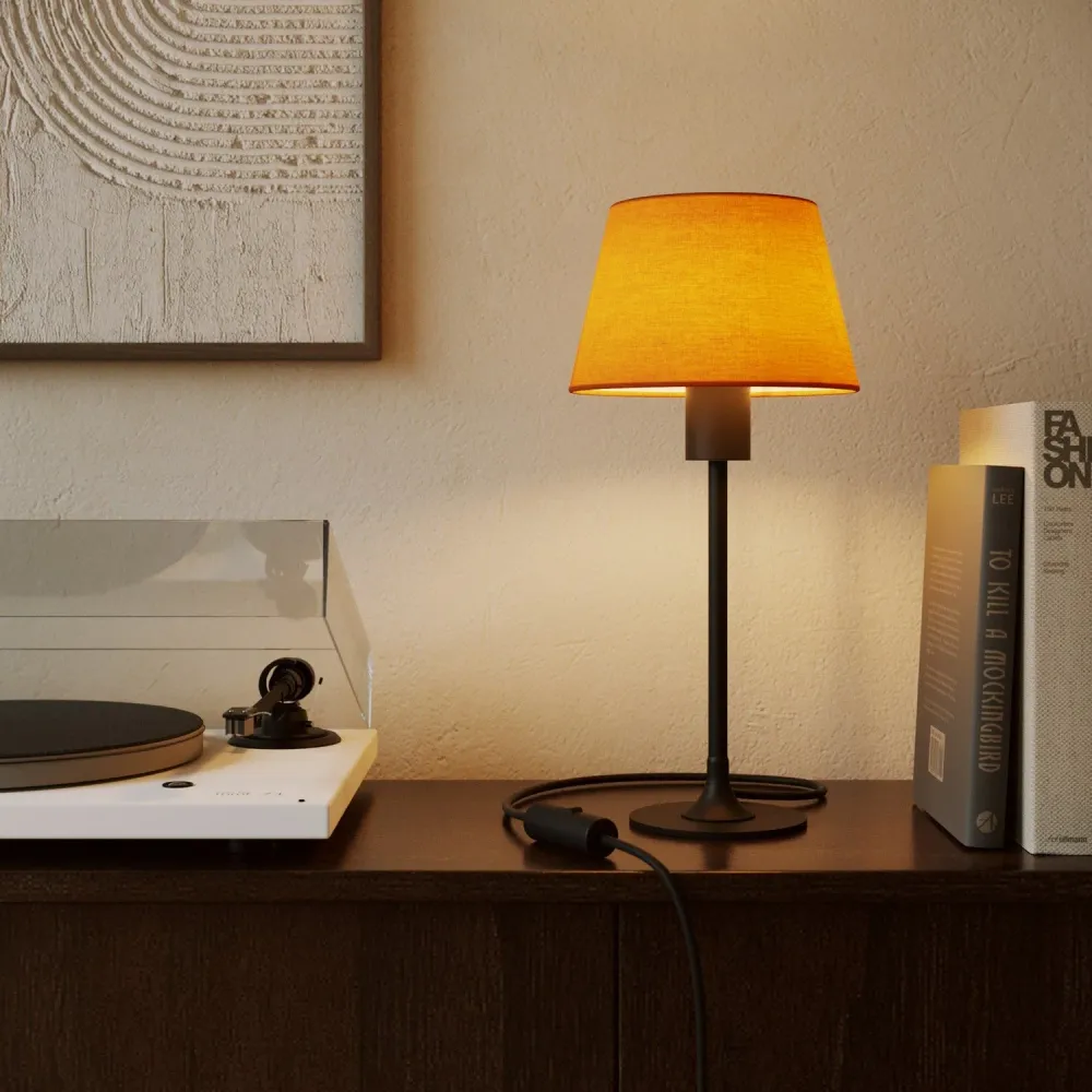 Abat-jour Impero S avec douille E27 pour lampe de table ou applique - Fabriqué en France - Teletta Mandarine