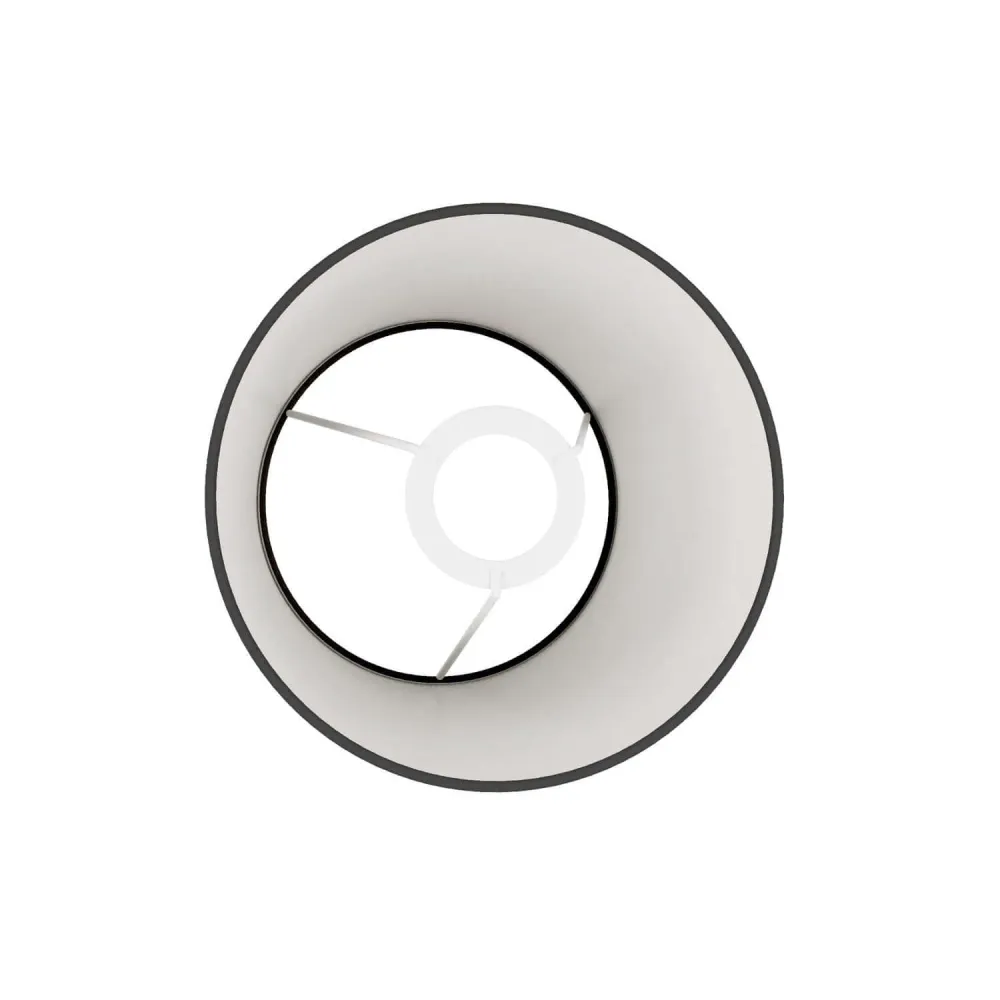 Abat-jour Impero avec douille E27 pour lampe de table ou applique - Fabriqué en Italie - Toile anthracite