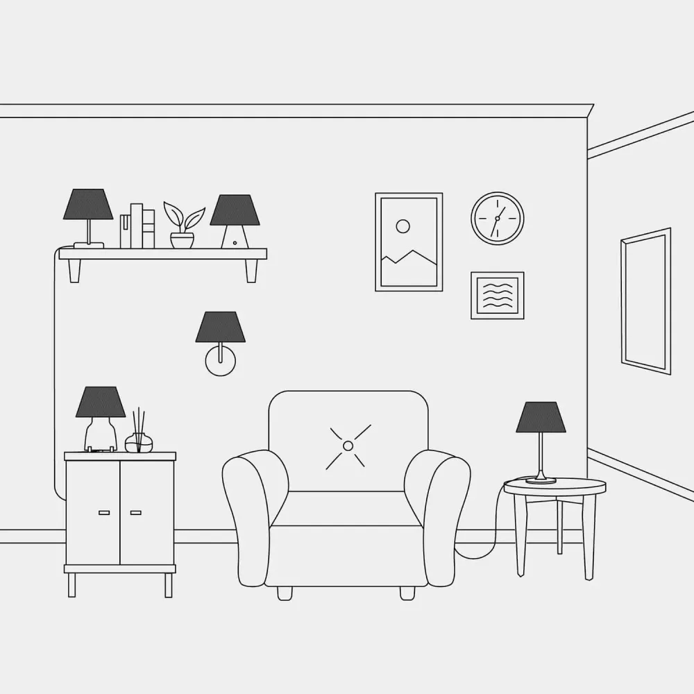 Abat-jour Impero avec douille E27 pour lampe de table ou applique - Fabriqué en Italie - Toile anthracite