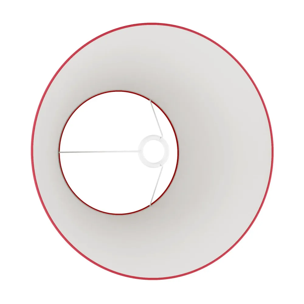 Abat-jour Impero L pour lampe de table ou applique avec douille E27 - Fabriqué en Italie - Toile Rouge