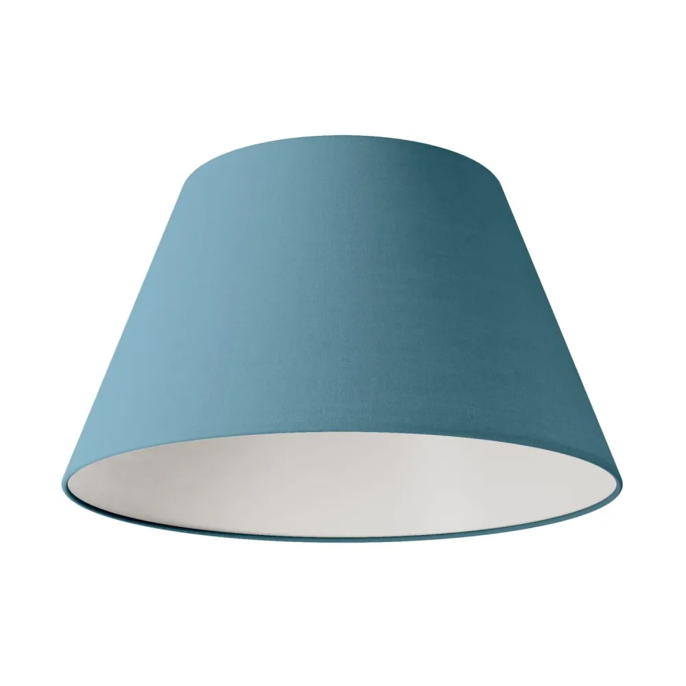 Abat-jour Impero M pour suspension avec douille E27 - Fabriqué en Italie - Toile Bleu Severo