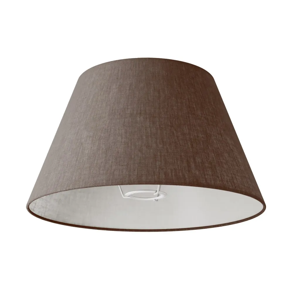 Abat-jour Impero M en tissu pour lampadaire avec douille E27 - Fabriqué en Italie - Camelot Marron