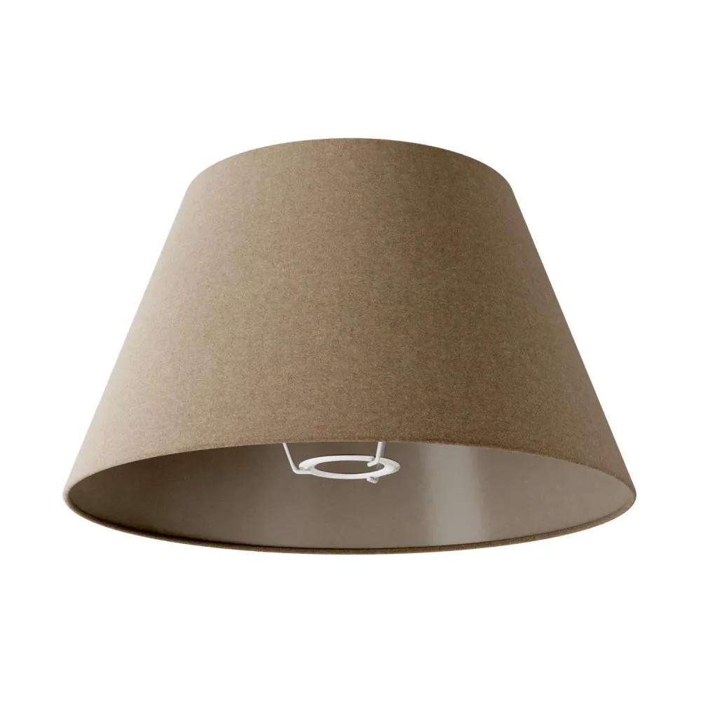 Abat-jour Impero M en tissu pour lampadaire avec douille E27 - Fabriqué en Italie - Laine Marron