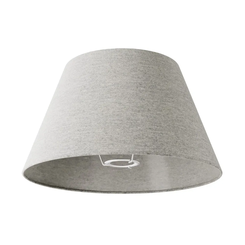 Abat-jour Impero M en tissu pour lampadaire avec douille E27 - Made Italy - Laine Gris Clair