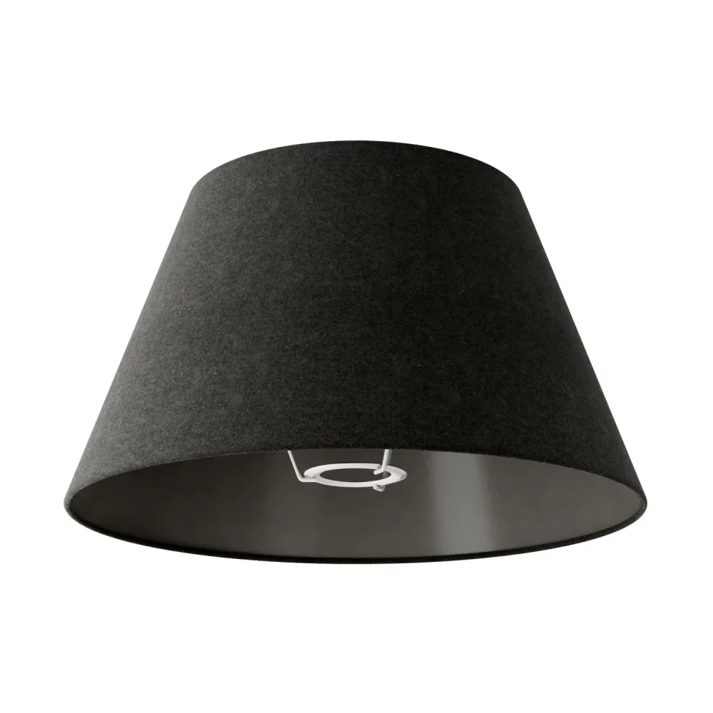 Abat-jour Impero M en tissu pour lampe de table ou applique avec douille E27 - Made Italy - Laine gris foncé