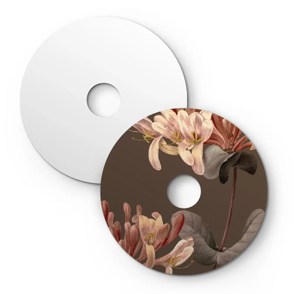 Abat-jour mini plat Ellepì à motifs floraux 'Blossom Haven' Botanique Lonicera, diamètre 24 cm - Fabriqué en Italie