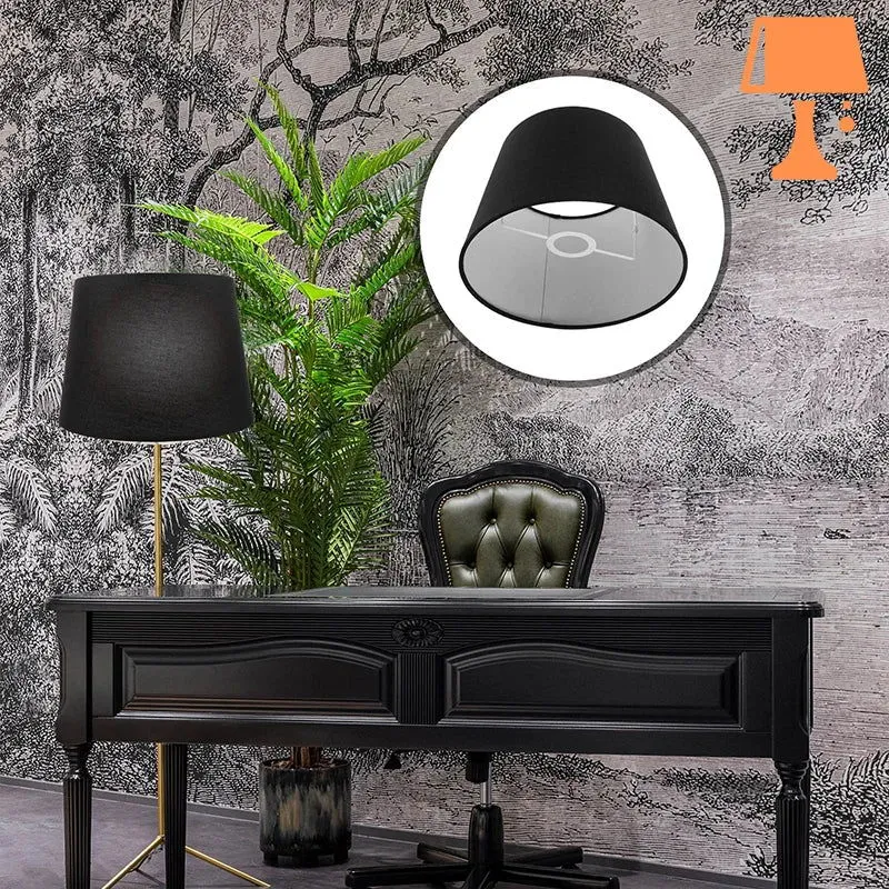 Abat-Jour Rond Noir