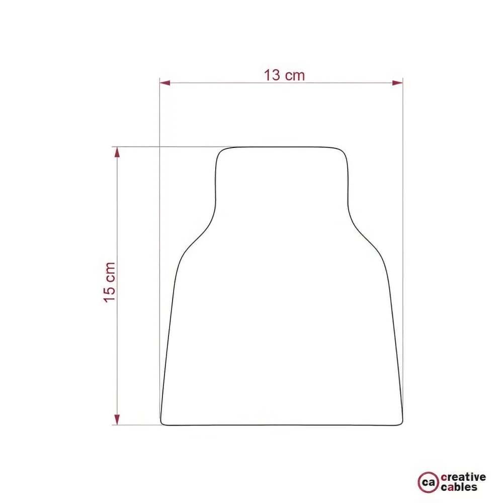 Abat-jour Vaso en céramique, collection Materia - Fabriqué en Italie - Taupe strié
