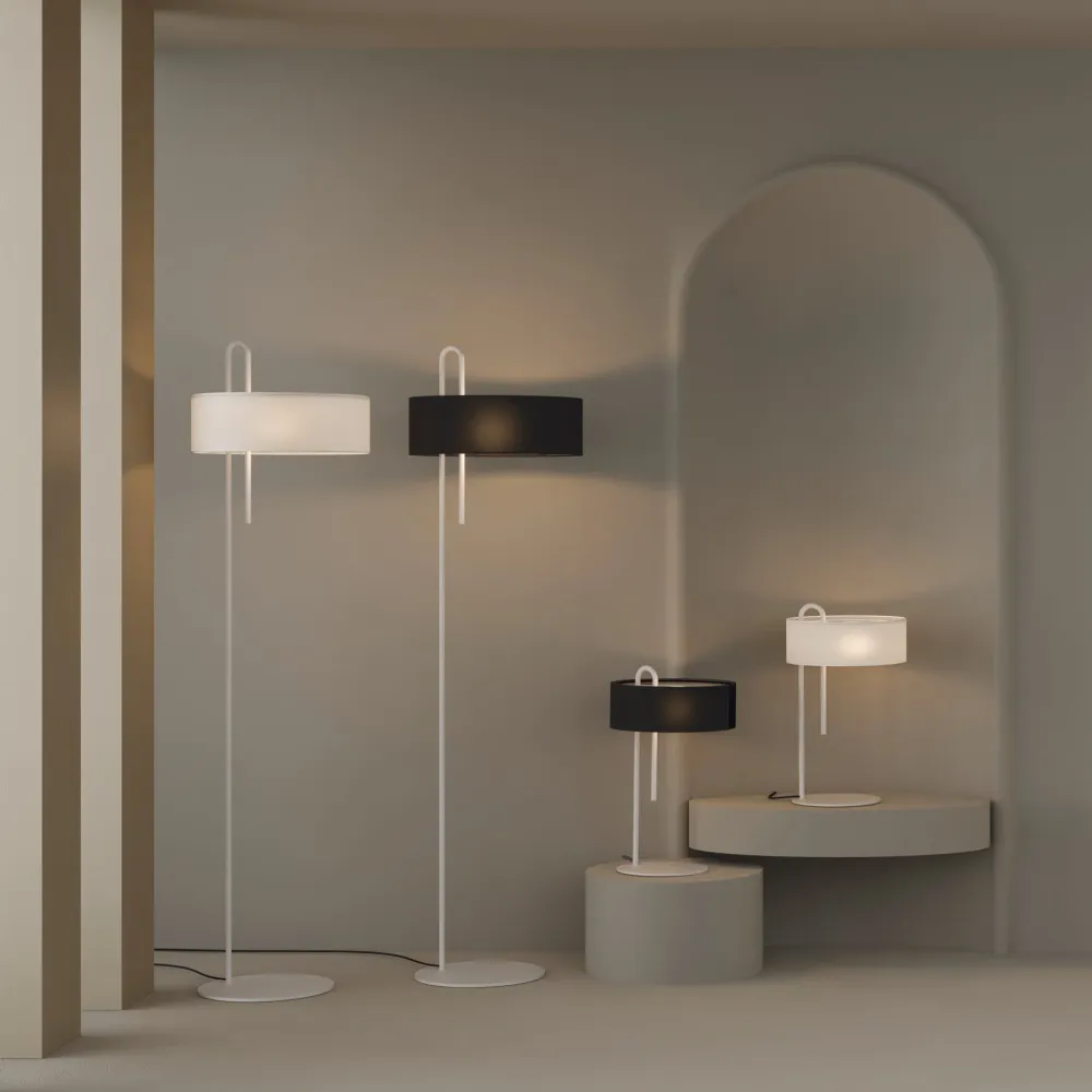 ACB Clip Floor Lamp White LED E27 I H8178081B