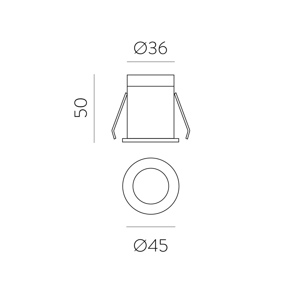 ACB Dot Recessed 3949/4 Black, LED 3W 2700K 245lm, CRI90 I, integrated LED E3949090N