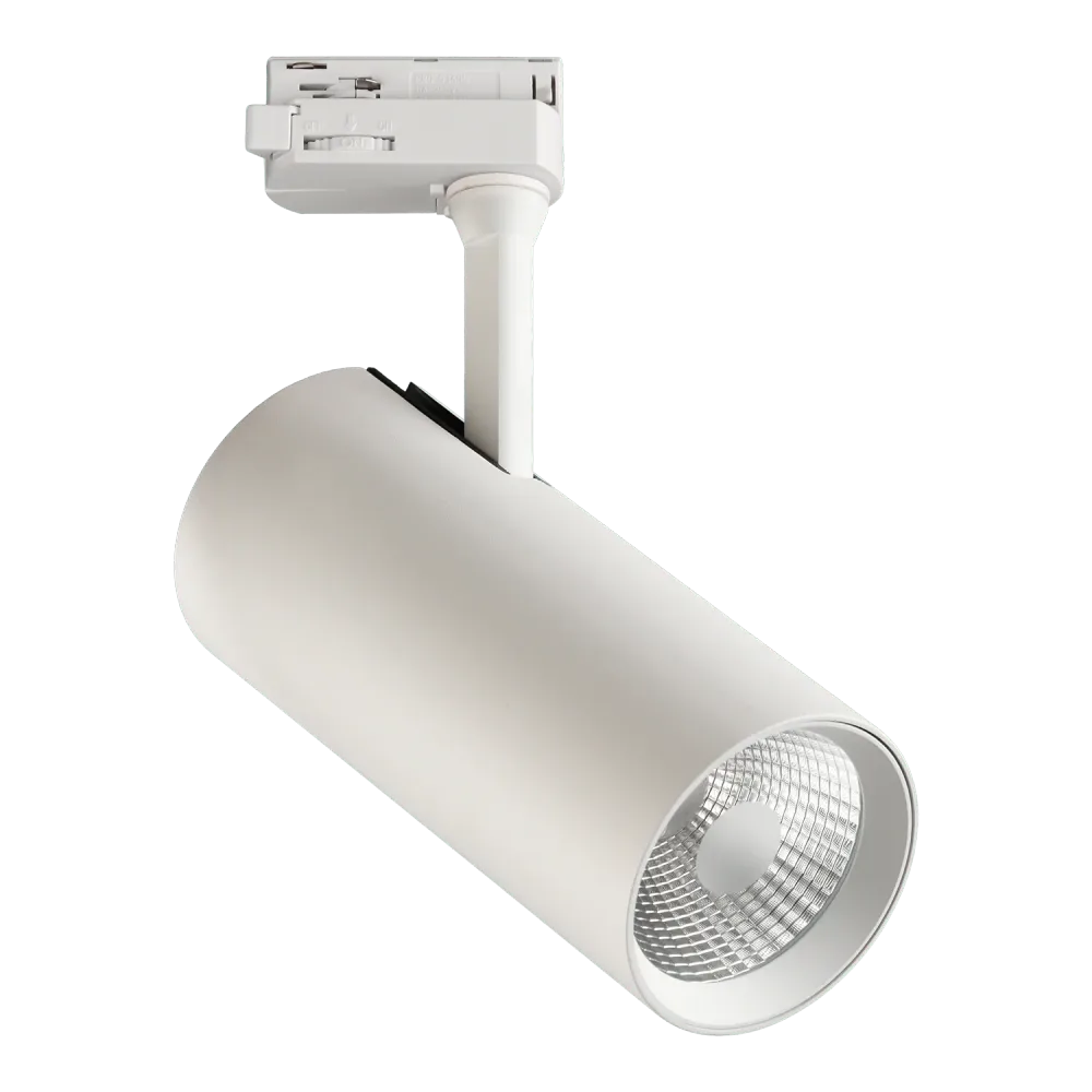 ACB Isquia Track light 4117/9 Textured white, COB LED 27W 3000K 2625lm, CRI95, Adjustable, Universal three-phase R411720B