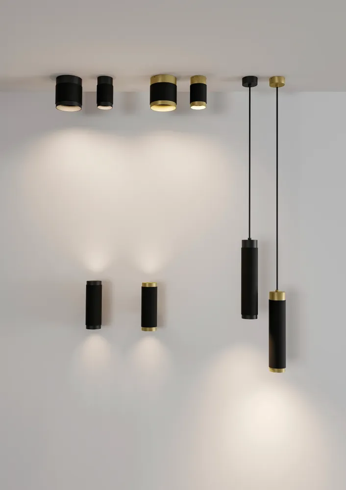 ACB Lux Ceiling Light 3989/10 Textured Black/Black, 18W 3000K COB LED, 2130lm, CRI90, Integrated LED P3989100NN