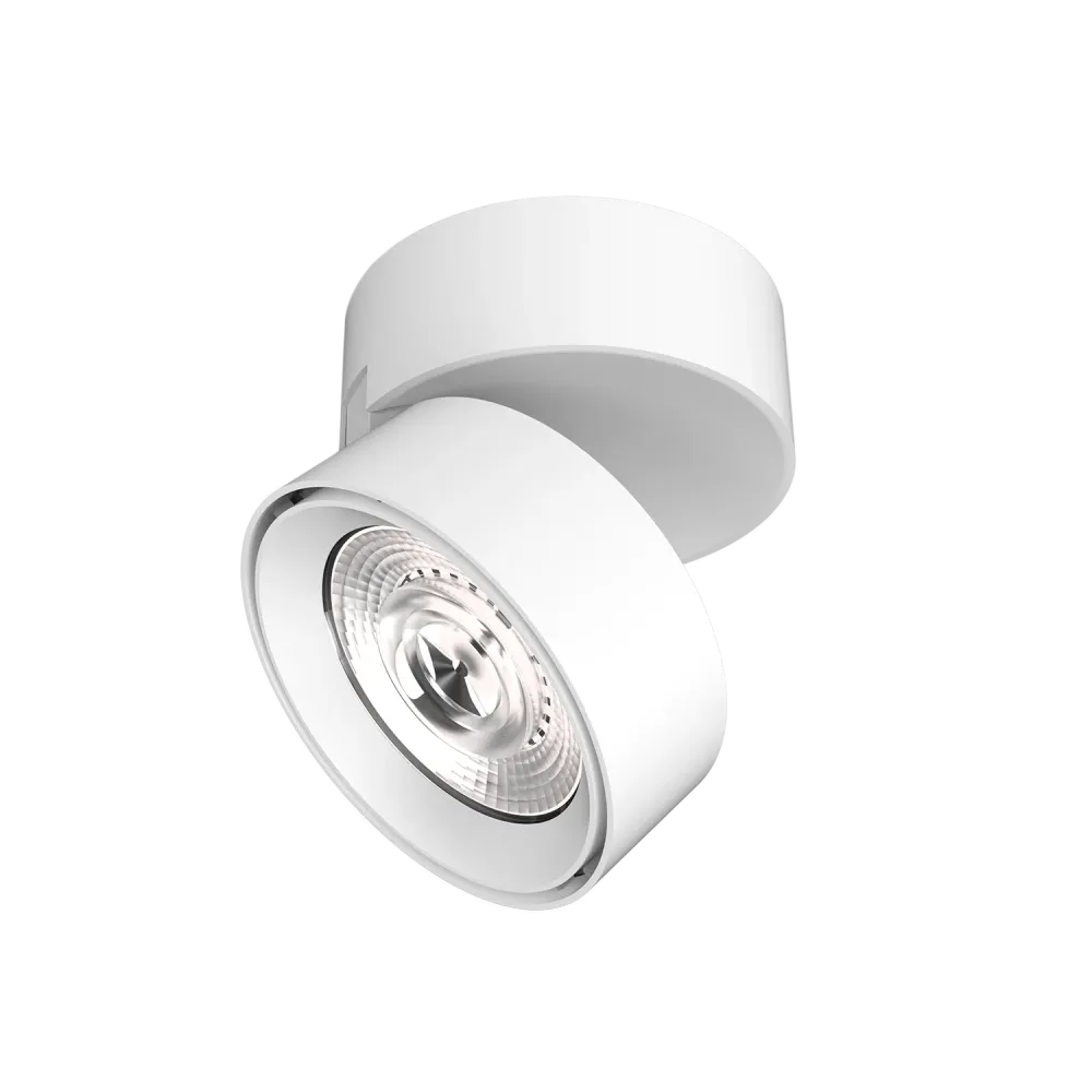 ACB Mako Ceiling Light 3843/9 Textured White, 20W 3000K COB LED, 1875lm, CRI90, Integrated LED, Adjustable P384310B