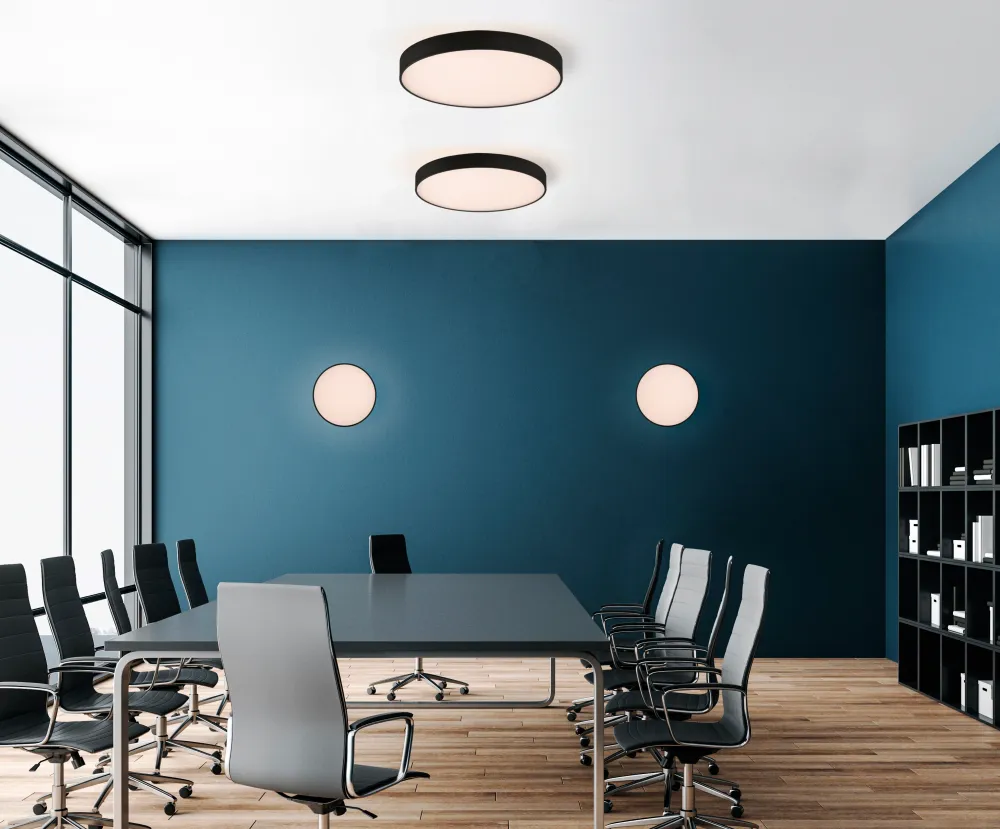 ACB Roma Ceiling Light 3974/40 Textured White, LED 40W 2800lm + 5W 500lm, CRI90, Integrated LED, Microprismatic Diffuser,...