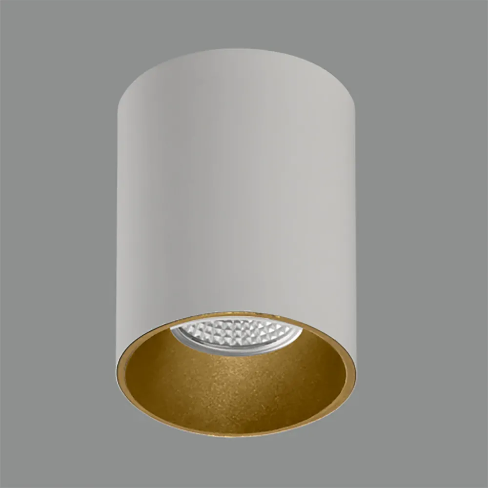 ACB Soul Ceiling Light 3792/8 Textured White/Satin Gold, LED GU10 8W, P37920BOS