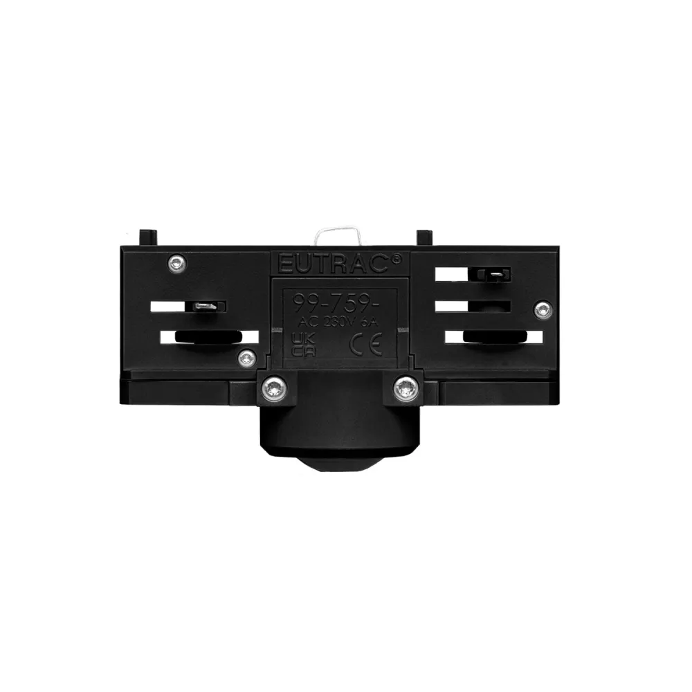Adaptateur Eutrac noir pour rail triphasé - pour suspension