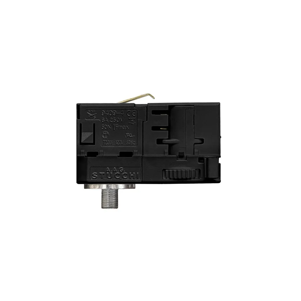 Adaptateur Stucchi noir pour rail triphasé - pour extension ou articulation