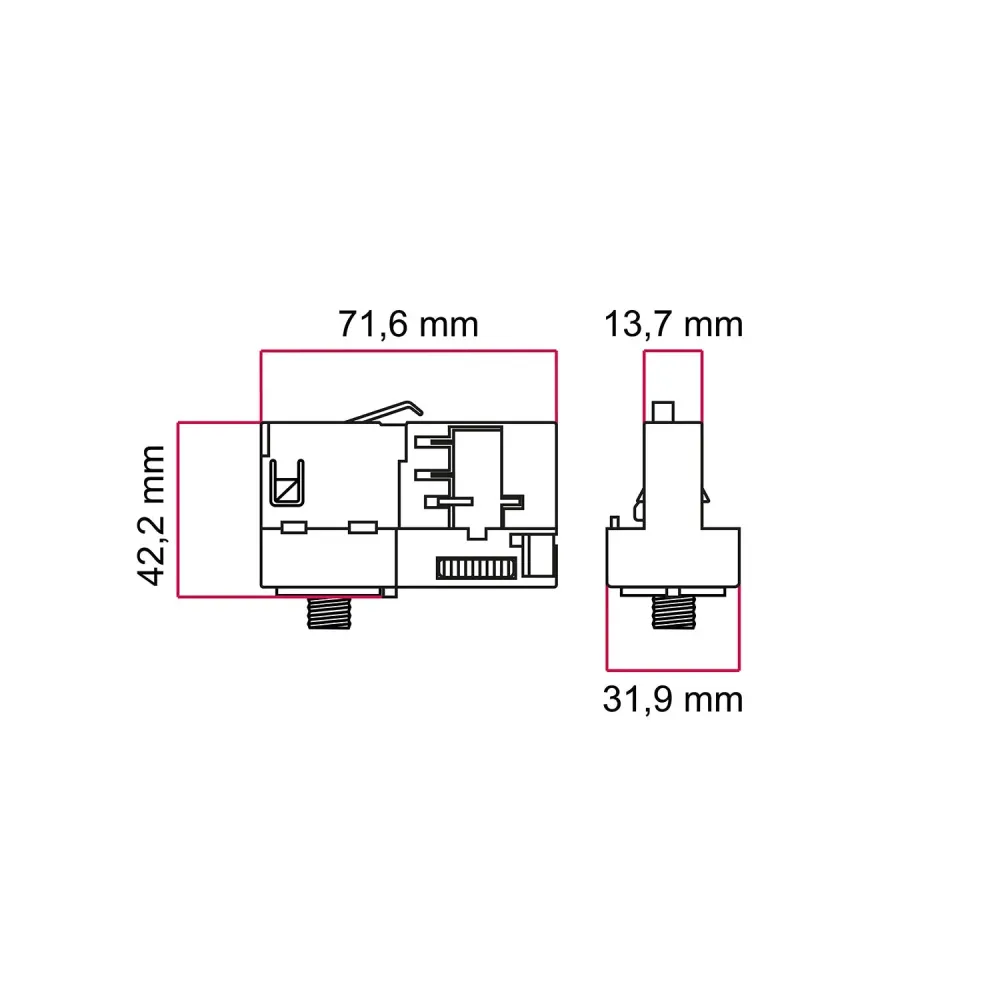 Adaptateur Stucchi noir pour rail triphasé - pour extension ou articulation