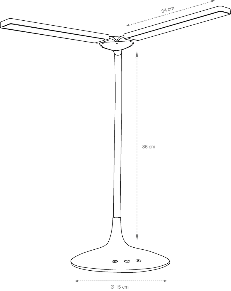 Lampe de Bureau Sans Fil - Noire ALBA