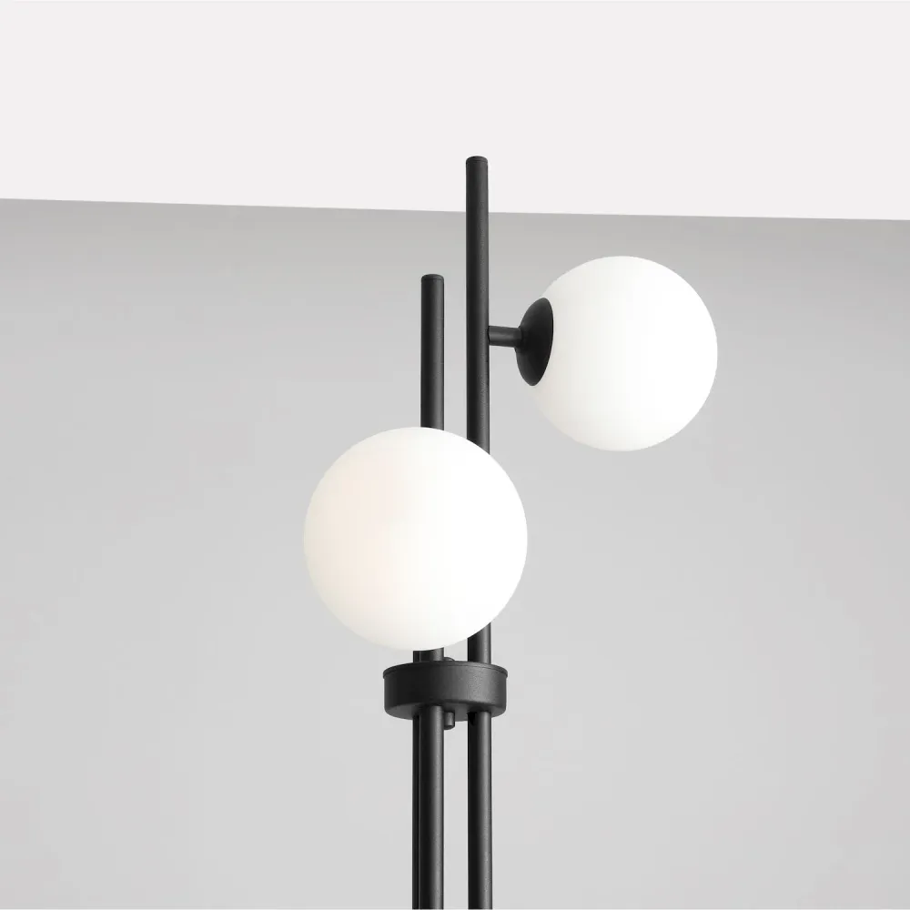 Lampadaire Aldex Harmony 3L noir, H 168 cm