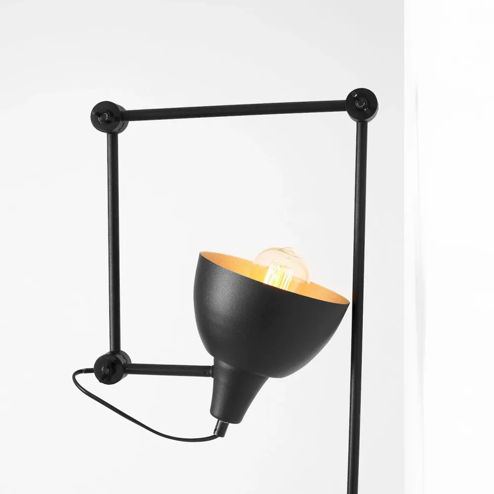 Lampe murale de lecture pivotante Aldex Bibi 1L, noire, H 150 cm