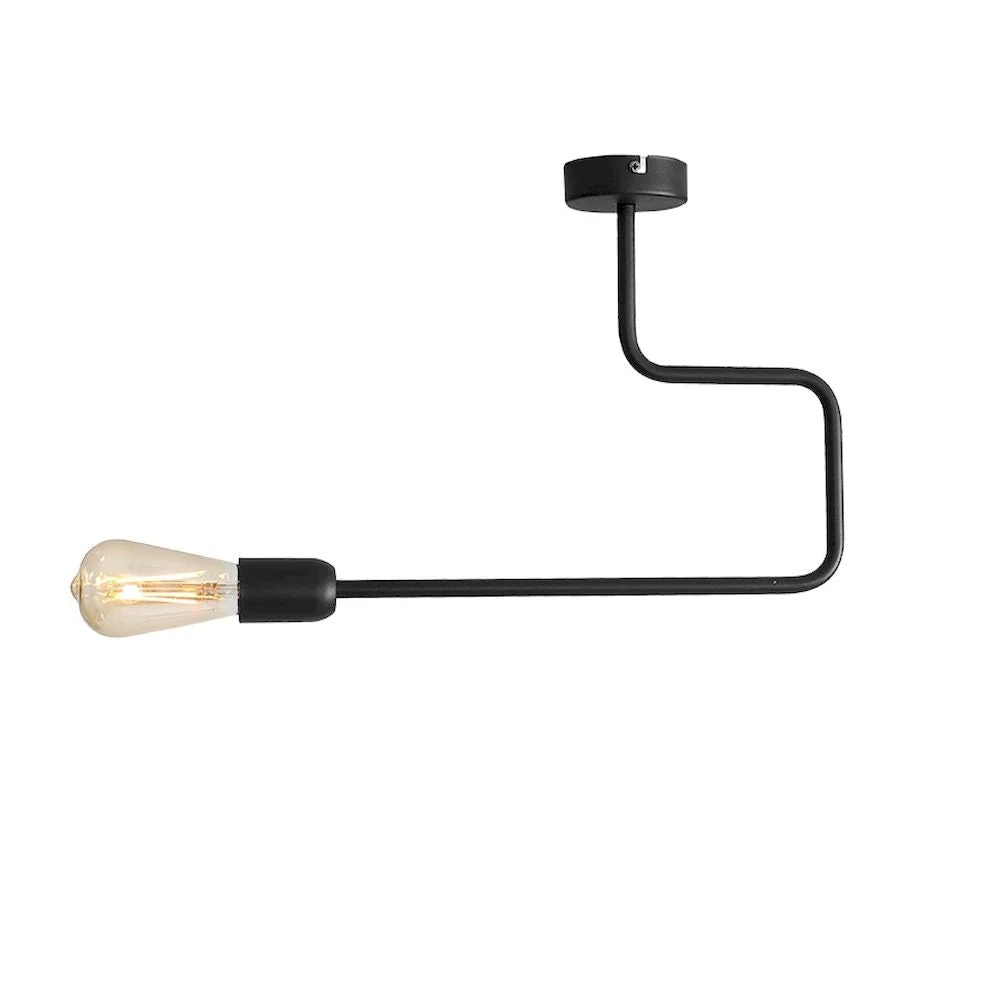 Plafonnier Aldex Eko 1L noir, H 31 cm