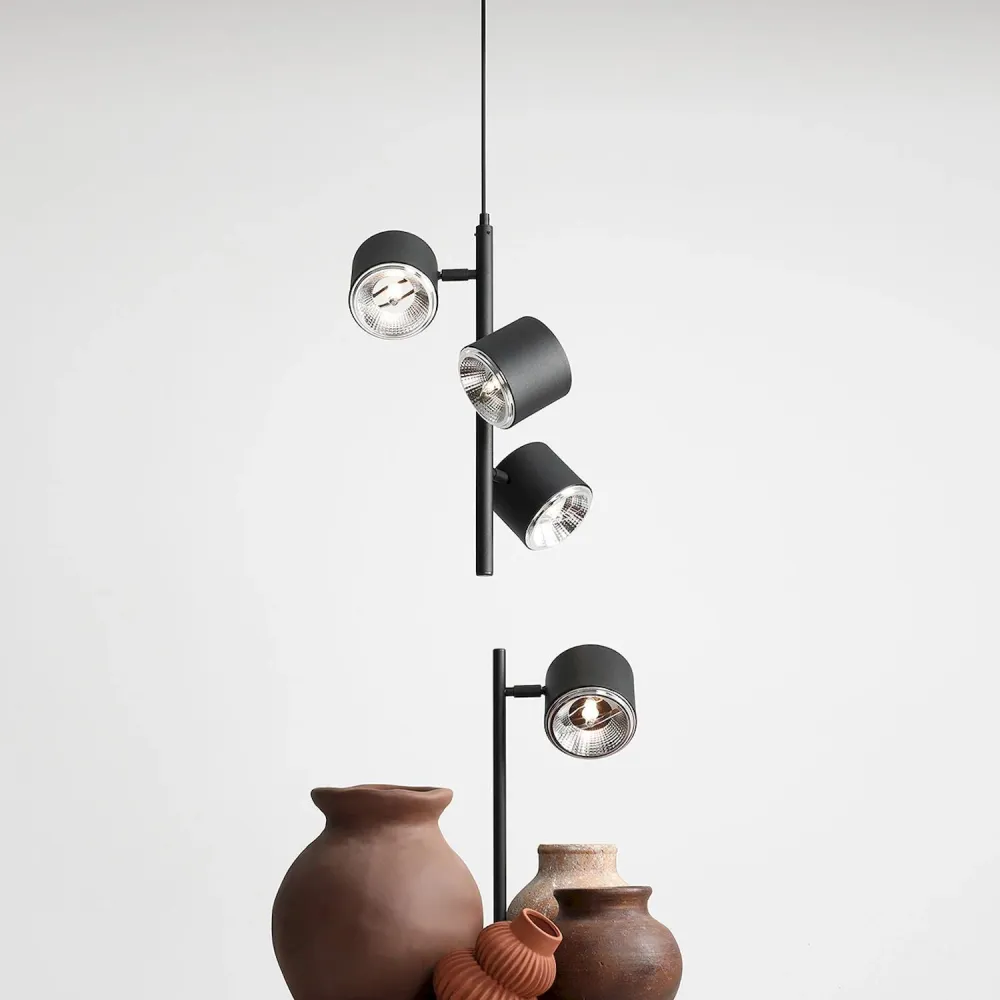 Suspension Aldex Bot 3L, GU10, métal Black