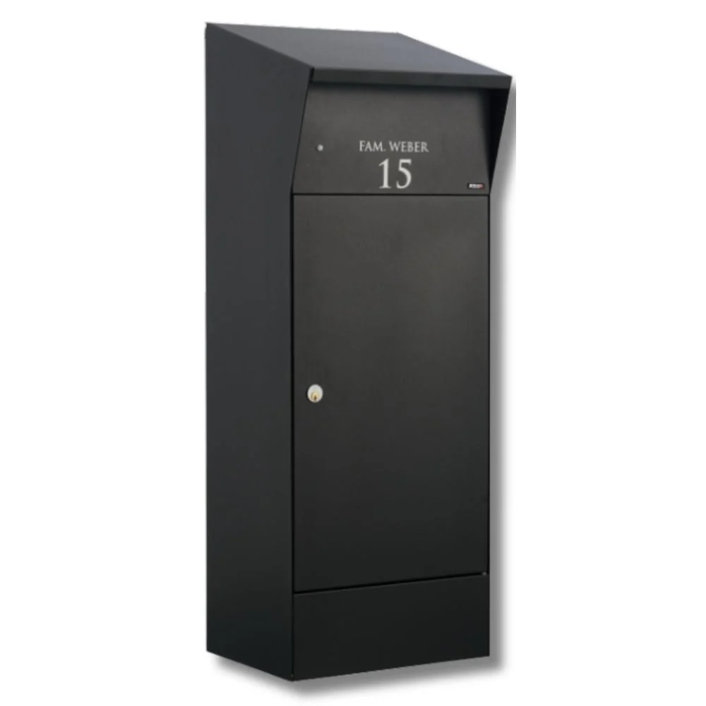 Boîte aux lettres Colis Allux Bjørn Noir Précommande - Éclairage LED