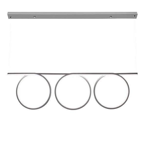 Suspension linéaire LED Altavola Design Ring 3L, largeur 100 cm Black