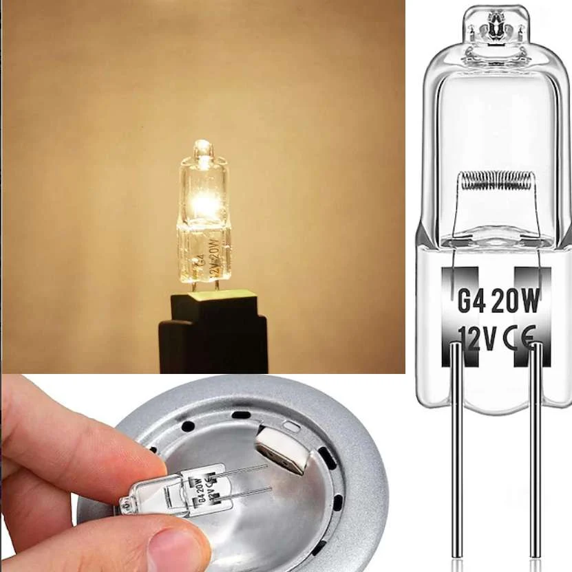 AMPOULE HALOGENE 12V 20W G4 3000°K 232 LUMEN 30X10mm