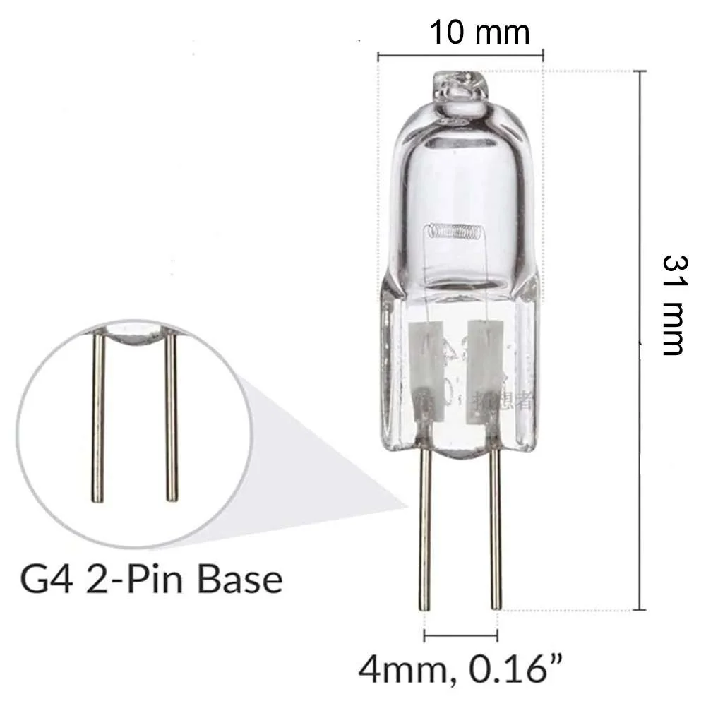 AMPOULE HALOGENE 12V 20W G4 3000°K 232 LUMEN 30X10mm
