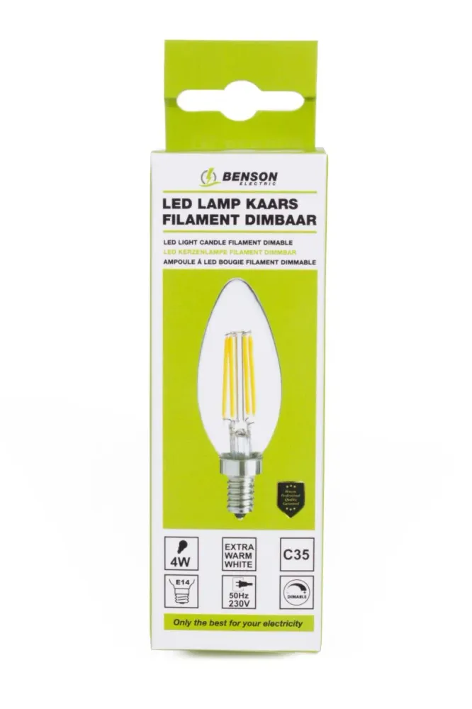 Ampoule á LED bougie C35 4W E14 dimmable