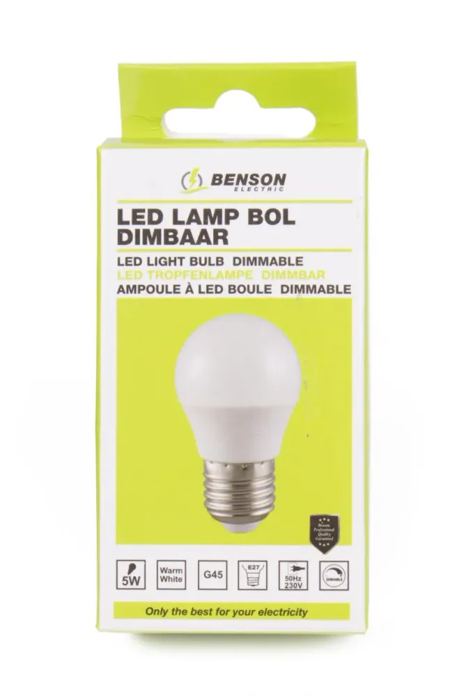 Ampoule à LED boule G45 5W E14 dimmable