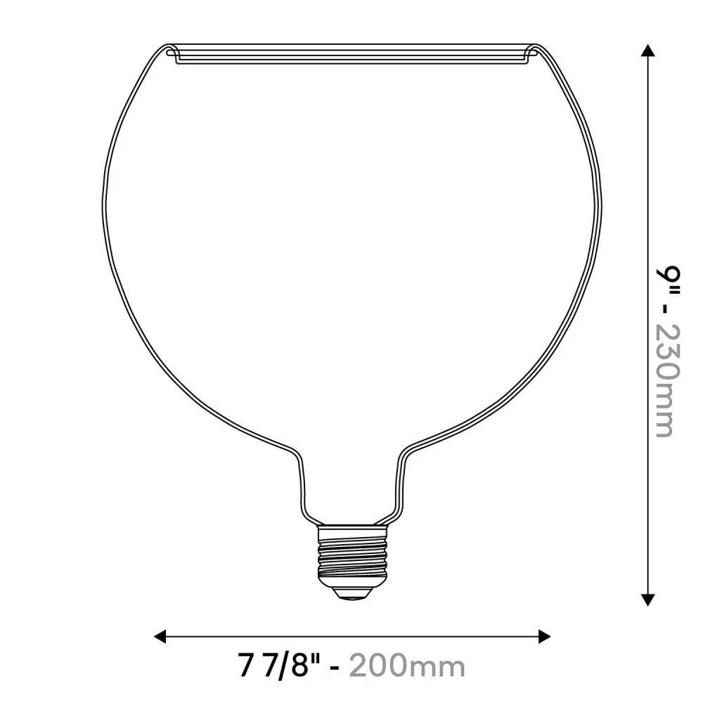 Ampoule LED Clear Light Bulb Ghost Line CRI 90 G8 5,5W 380Lm E26 120V 2200K Dimmable - G06