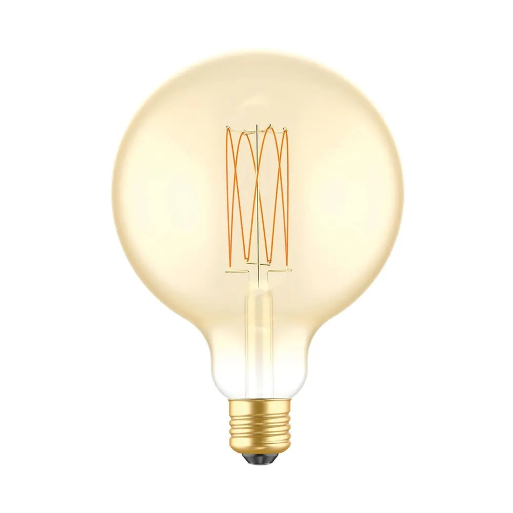 Ampoule LED Dorée Carbon Line filament vertical Globe G125 7W 640Lm E27 2700K Dimmbale - C56