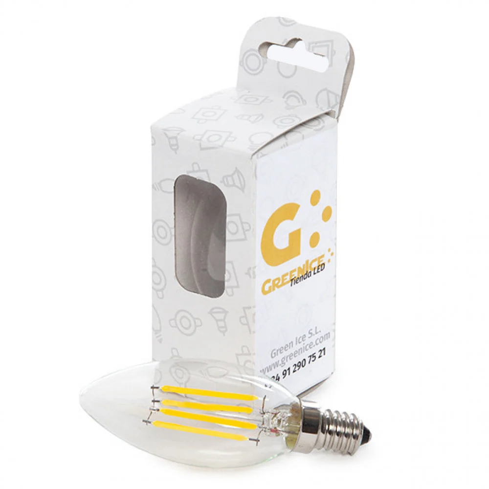 Ampoule LED E14 4W 273Lm 2700ºK Filament Boîtier Personnalisé 40 000H [JTX-J14DHA42-WW-EP06]