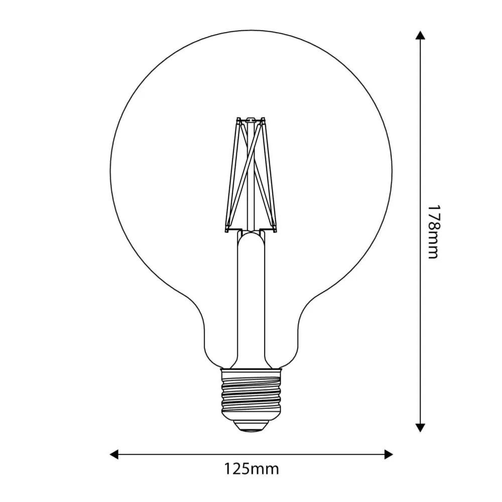 Ampoule LED Effet Porcelaine CRI 95 G125 12W 1521Lm E27 2700K Dimmerable - P09