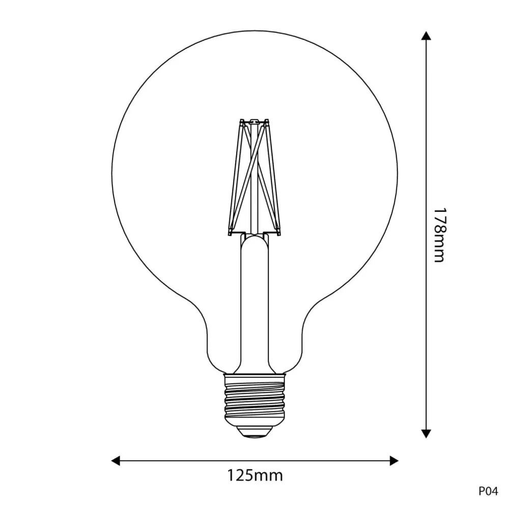 Ampoule LED Effet Porcelaine CRI 95 G125 7W 640Lm E27 2700K Dimmerable - P04