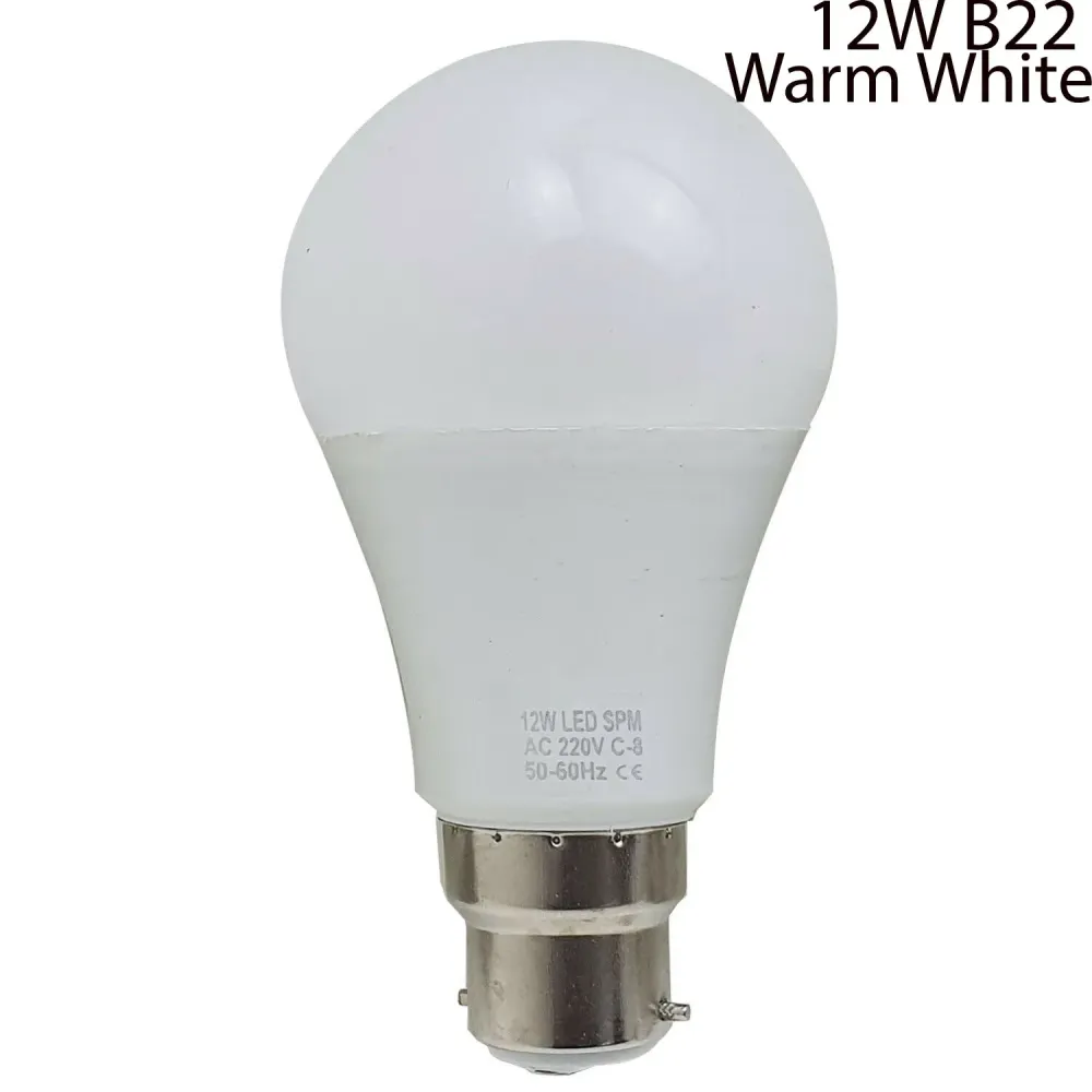Ampoule LED GLS 12W B22 A60 lampe à économie d'énergie globe blanc chaud ~1672