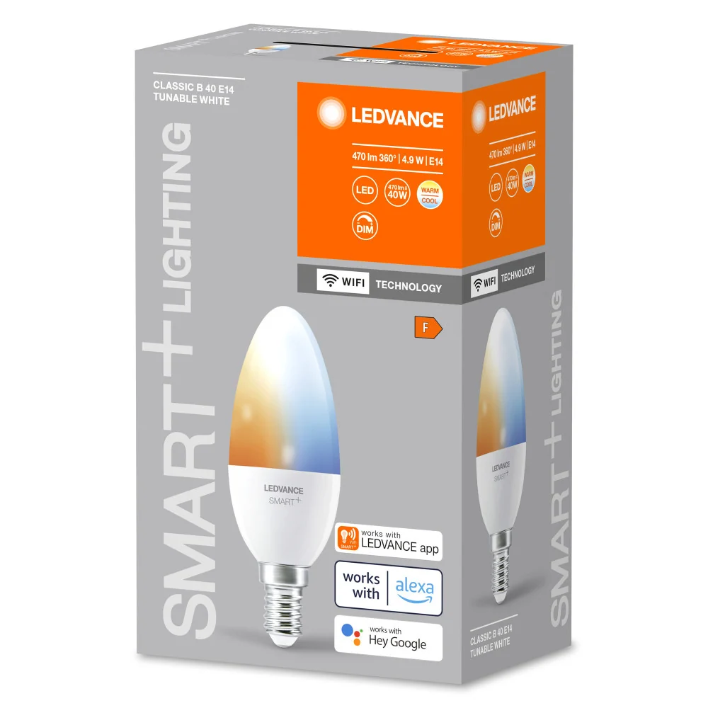 Ampoule LED Ledvance "SMART" E14 4,9W 470Lm 2700…6500K 200º IP20 Dimmable