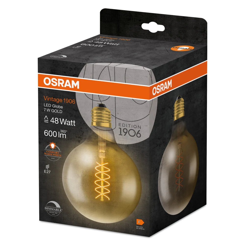 Ampoule LED Ledvance/Osram "Classique" E27 7W 600Lm 2200K 320º IP20 Dimmable