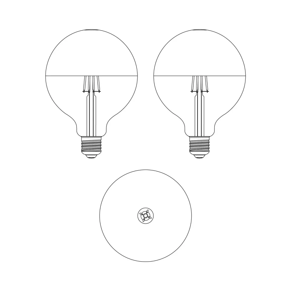 Ampoule LED Maria G125 4,8W 806Lm E27 2700K Dimmable - Rouge