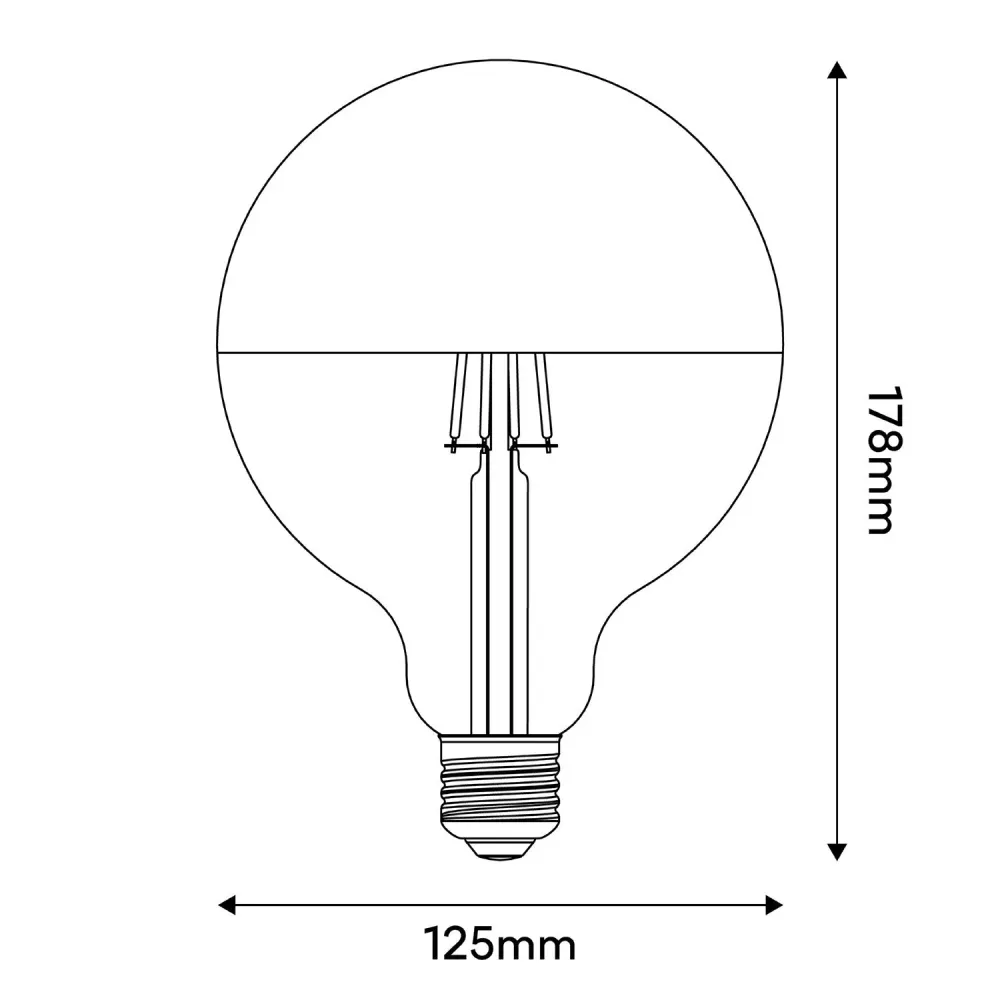 Ampoule LED Maria G125 4,8W 806Lm E27 2700K Dimmable - Rouge