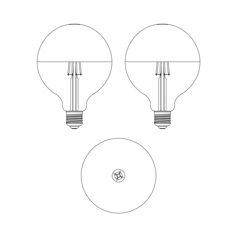 Ampoule LED Maria G125 4,8W 806Lm E27 2700K Dimmerable - Blanc