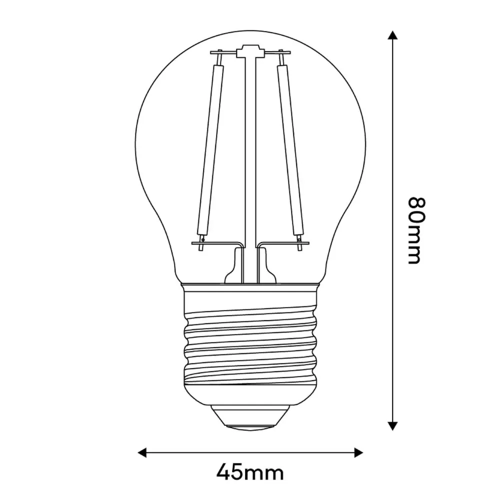 Ampoule LED Milky Globetta G45 2W 136Lm E27 2700K - M08