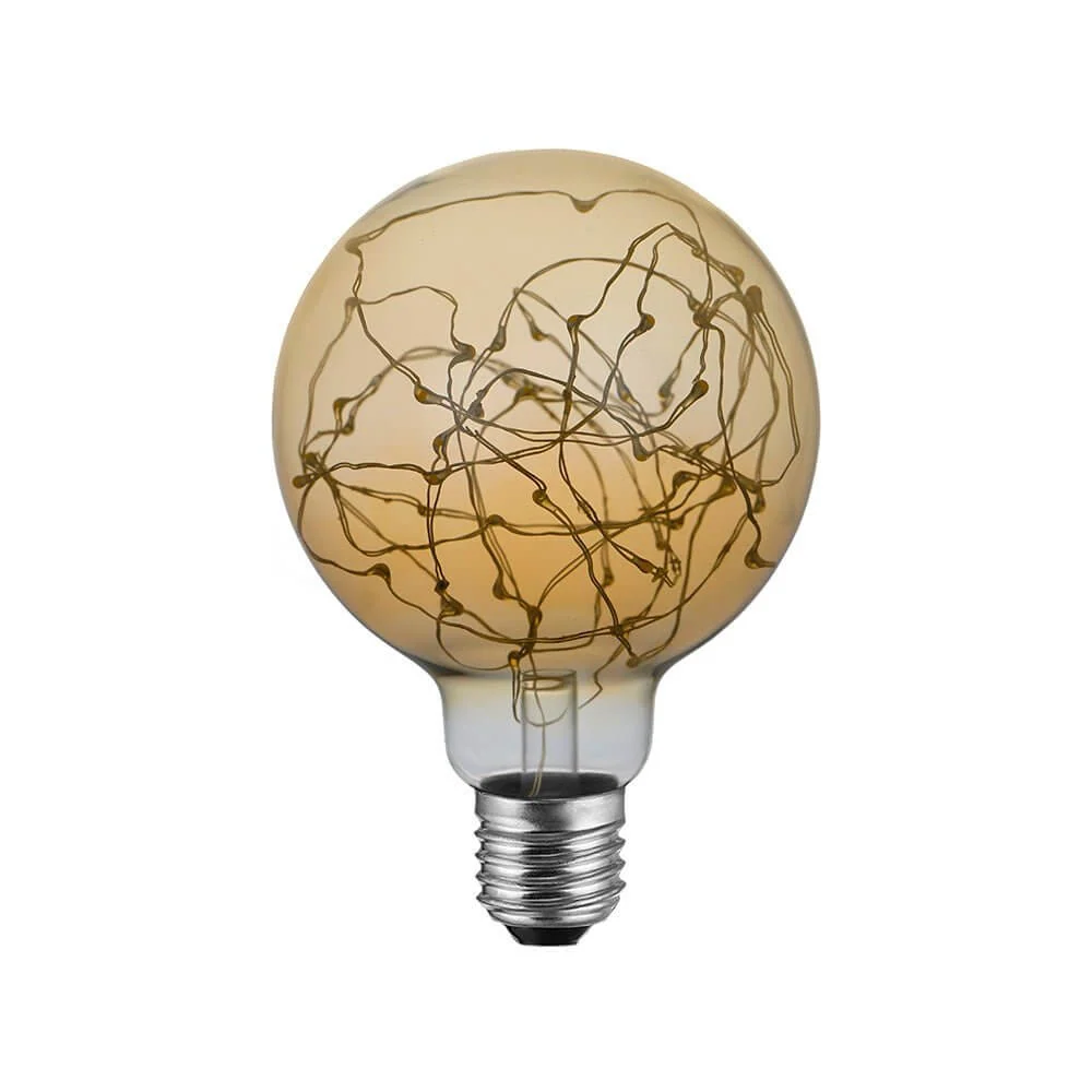 Ampoule LED Milleluci Dorée Globe G95 2W 40Lm E27 2000K
