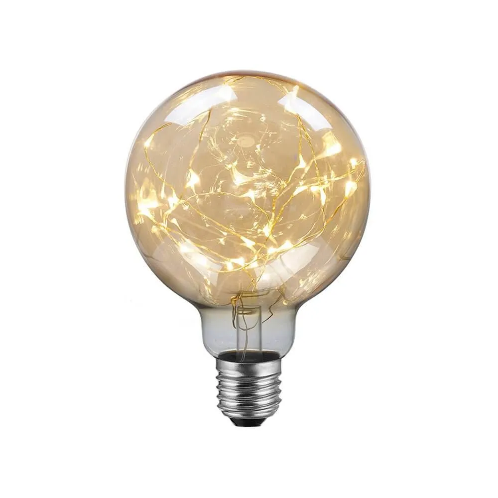 Ampoule LED Milleluci Dorée Globe G95 2W 40Lm E27 2000K