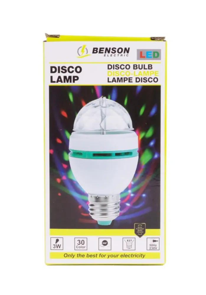 Ampoule LED rotative disco E27